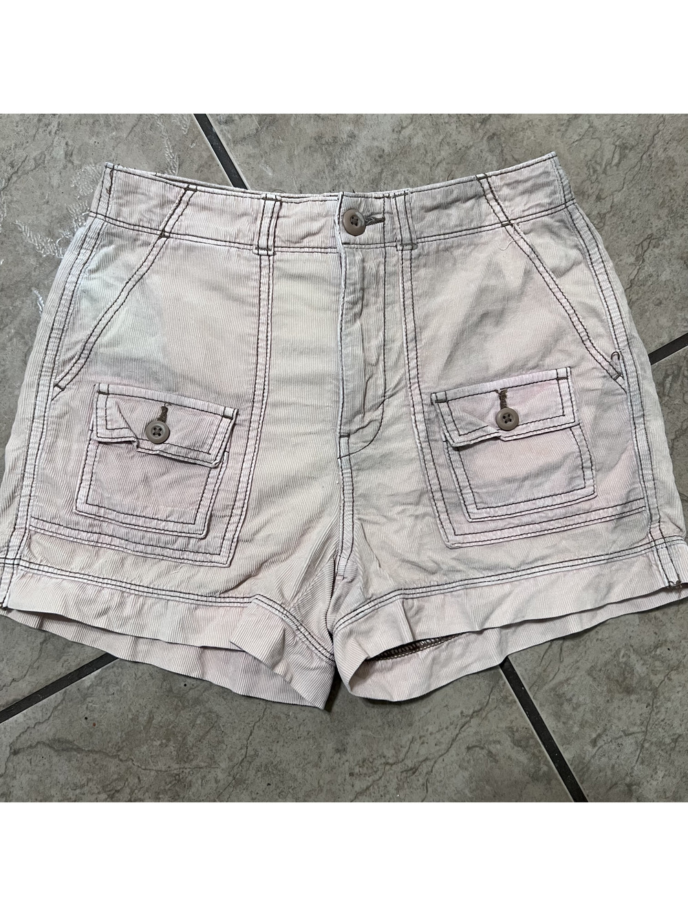 American Eagle Corduroy High Rise Cargo Hiking Outdoors Pockets Size 00 Preppy